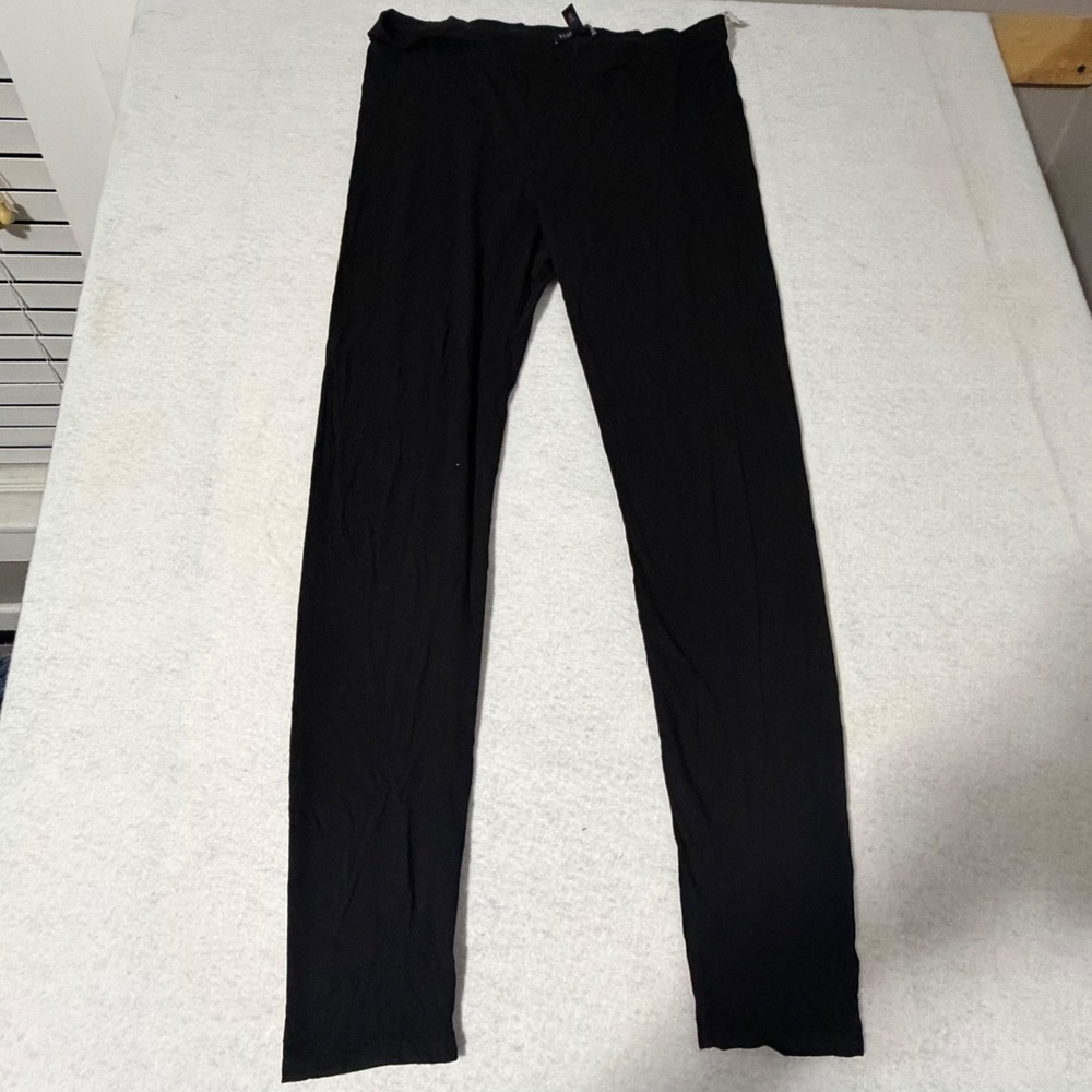 Eileen Fisher Black Viscose Spandex Stretch Leggings Womens Size Medium M
